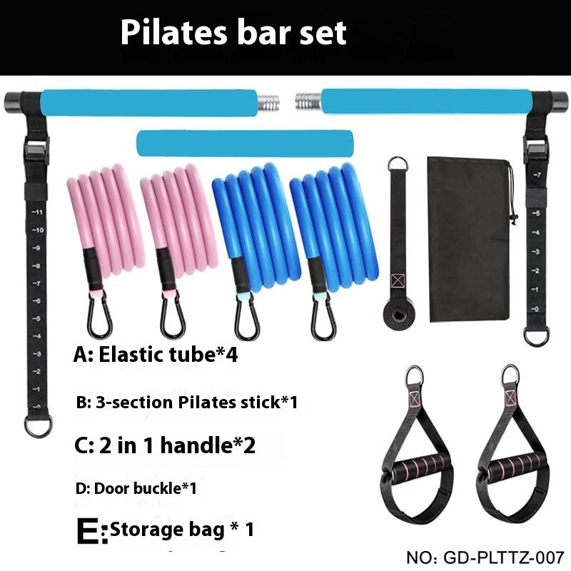 Multifunctional Pilates Fitness Stick Elastic String Yoga Pull Chest Expander